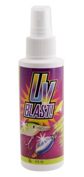 UV Blast! is a clear overcoat that can be applied to any lure to reflect critical UV light